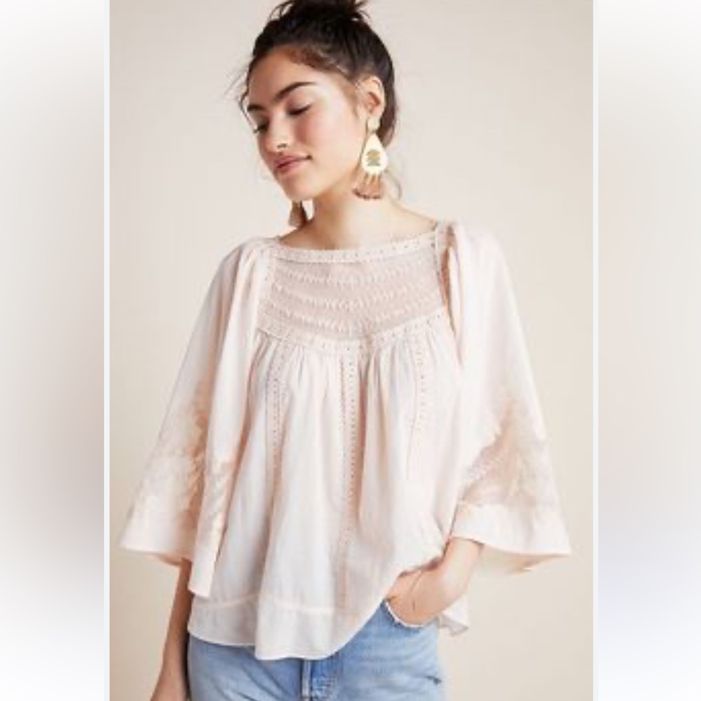 Anthropologie Cream Blouse